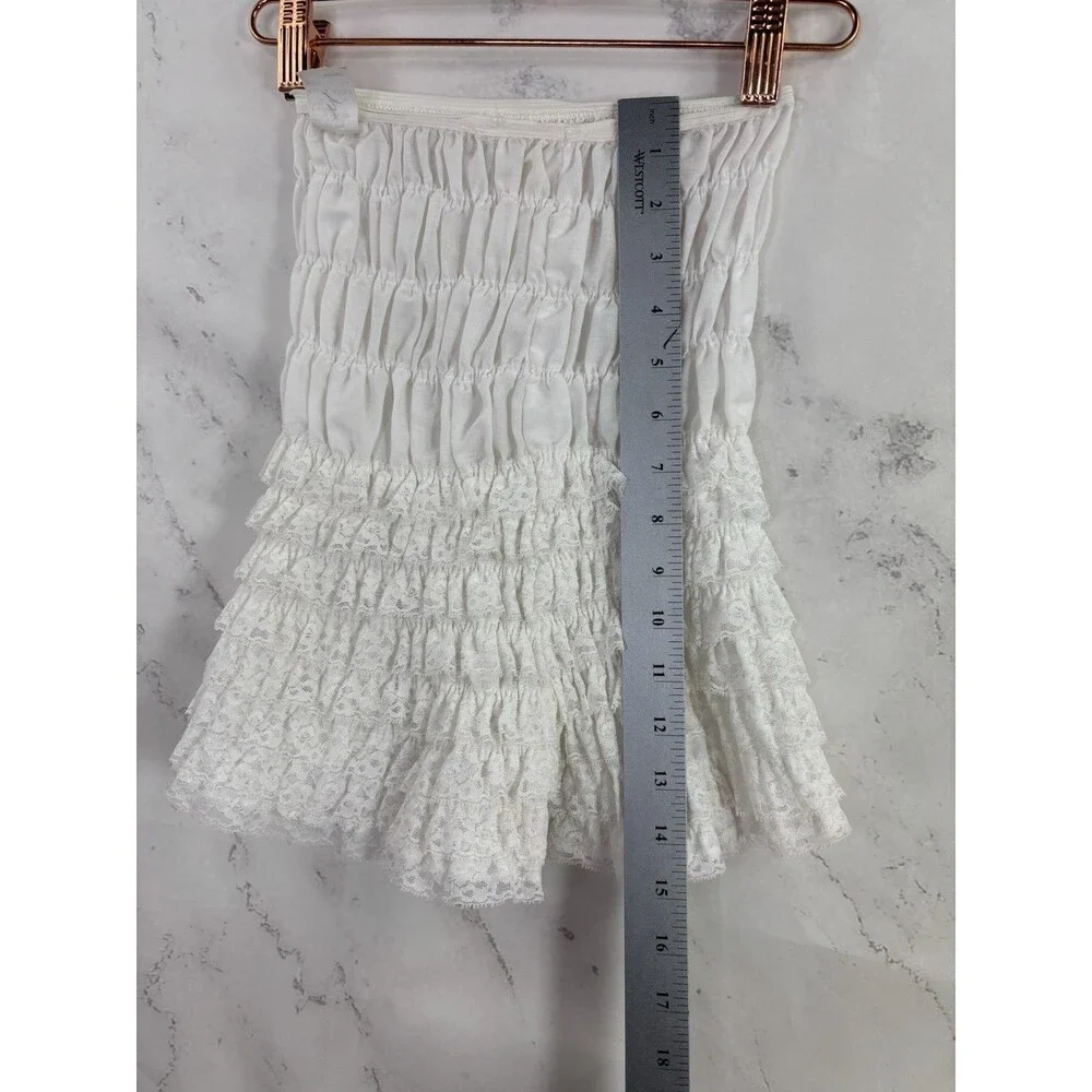 Vintage 60s Ruffled Bloomers kawaii White Pettipants M Coquette Poofy Ruffle - Picture 11 of 16